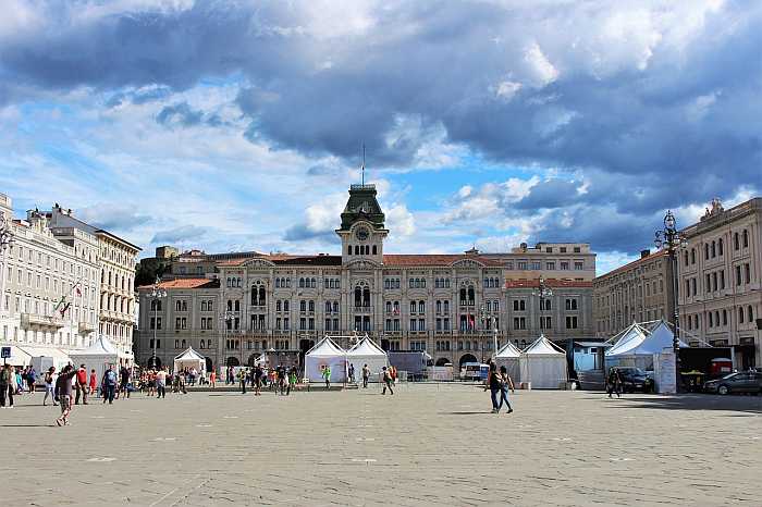 Piazza Unita d'Italia in Trieste, Italy. 